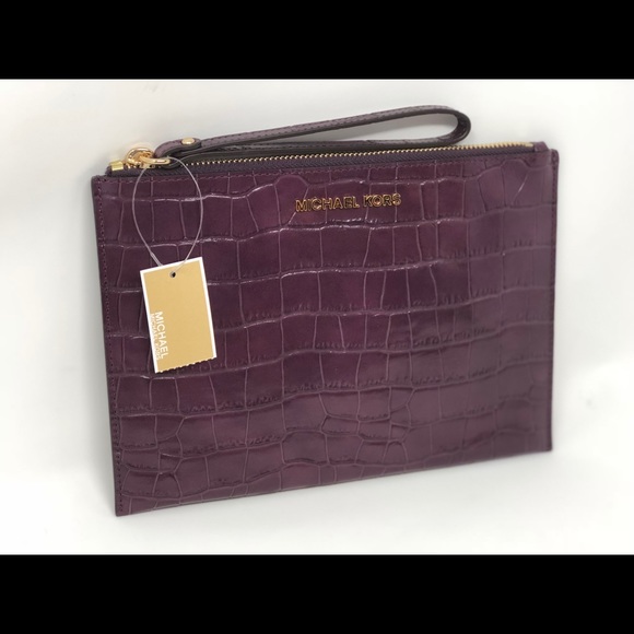 Michael kors jet set travel XL zip clutch Damson - Picture 2 of 8